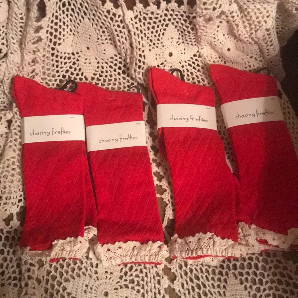 Sold❌❌❌❌4pairs Girls crochet top boot socks